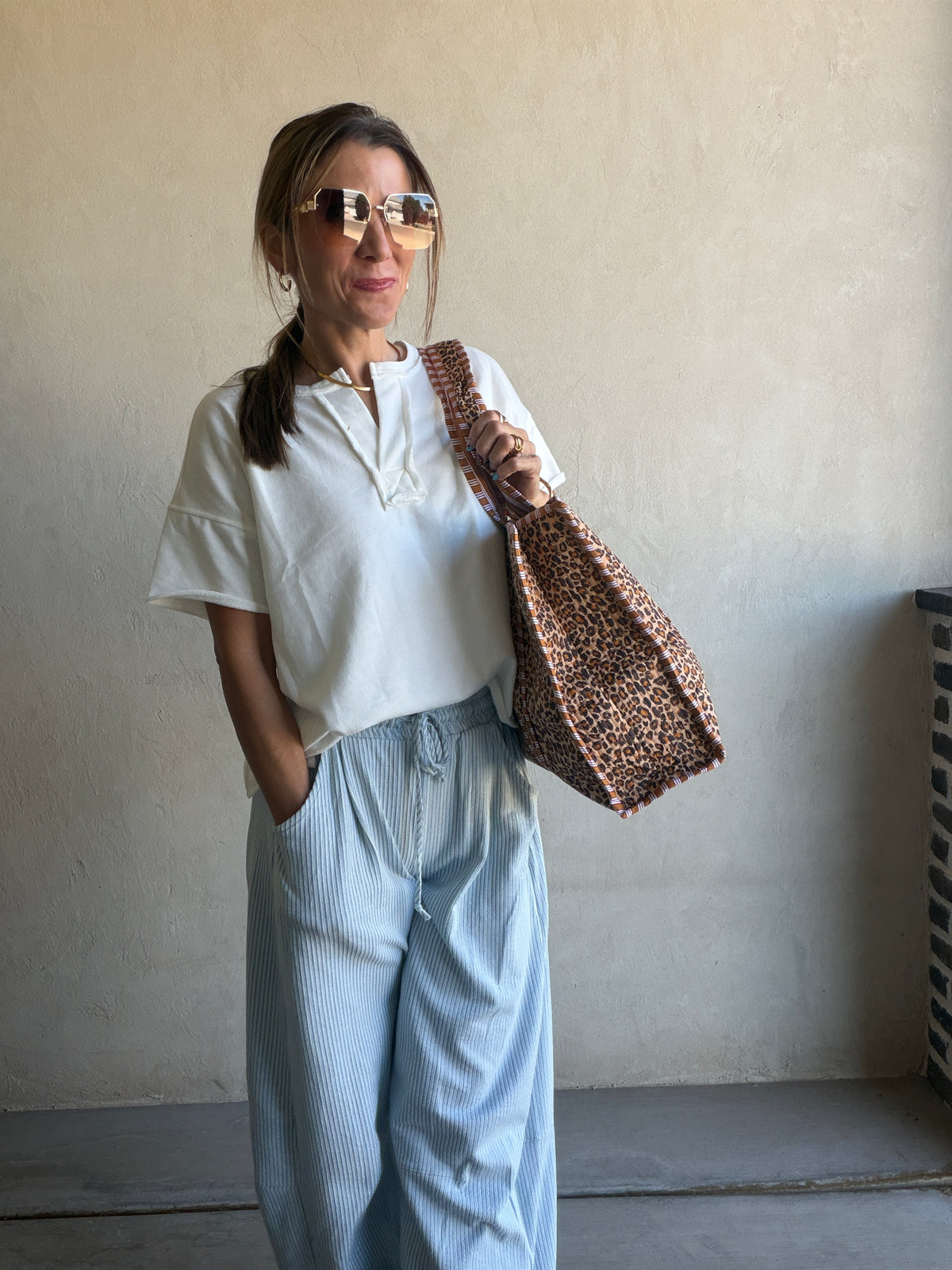 Mindee Quilted Bag – Cheetah Print