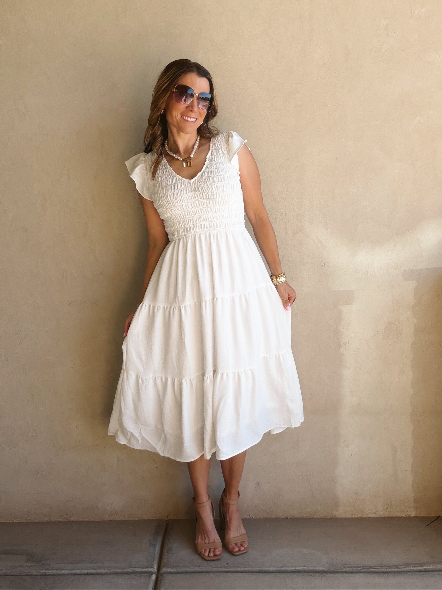 Emma Dress in White