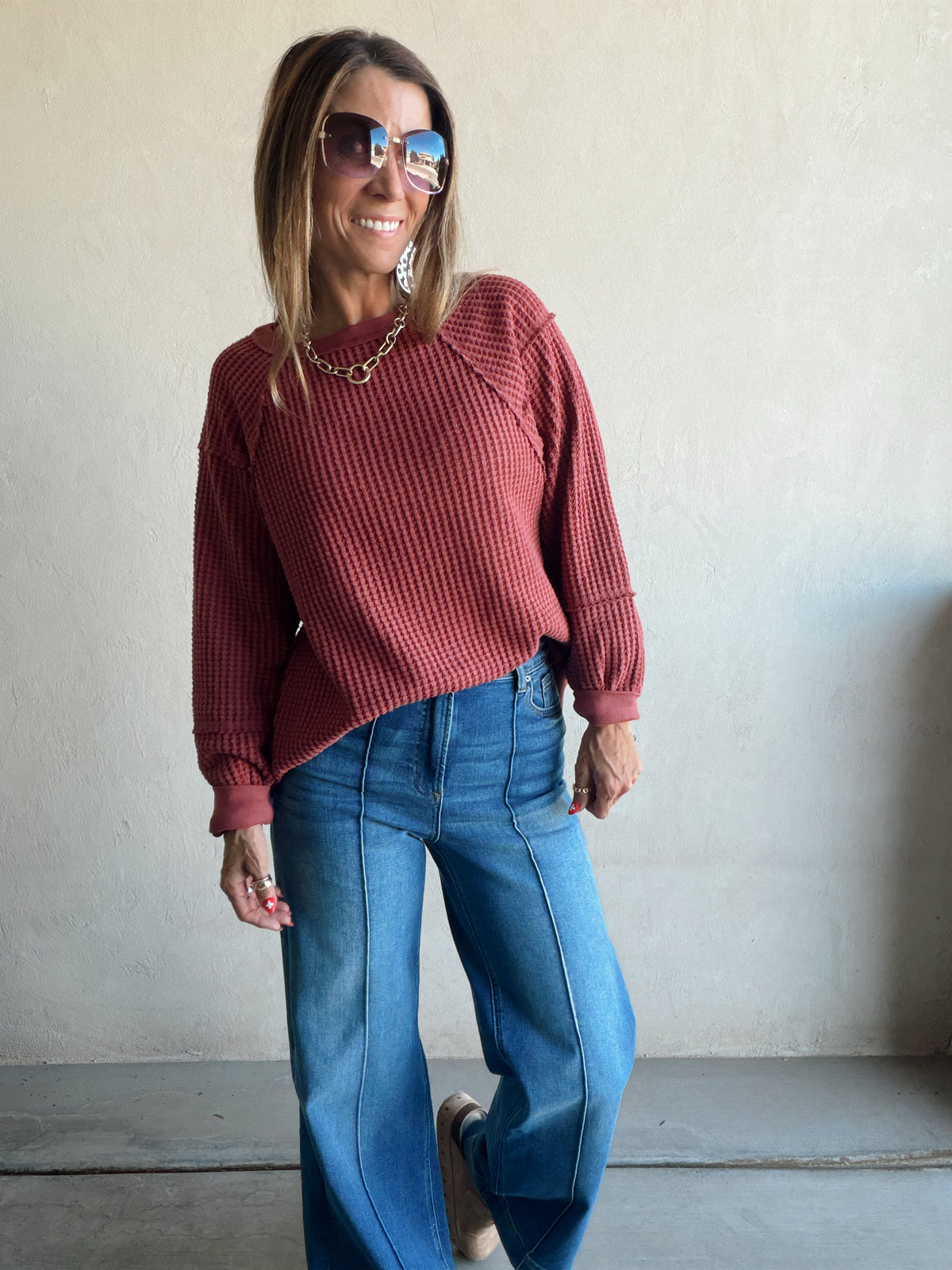 Adalyn Pullover in Burgundy