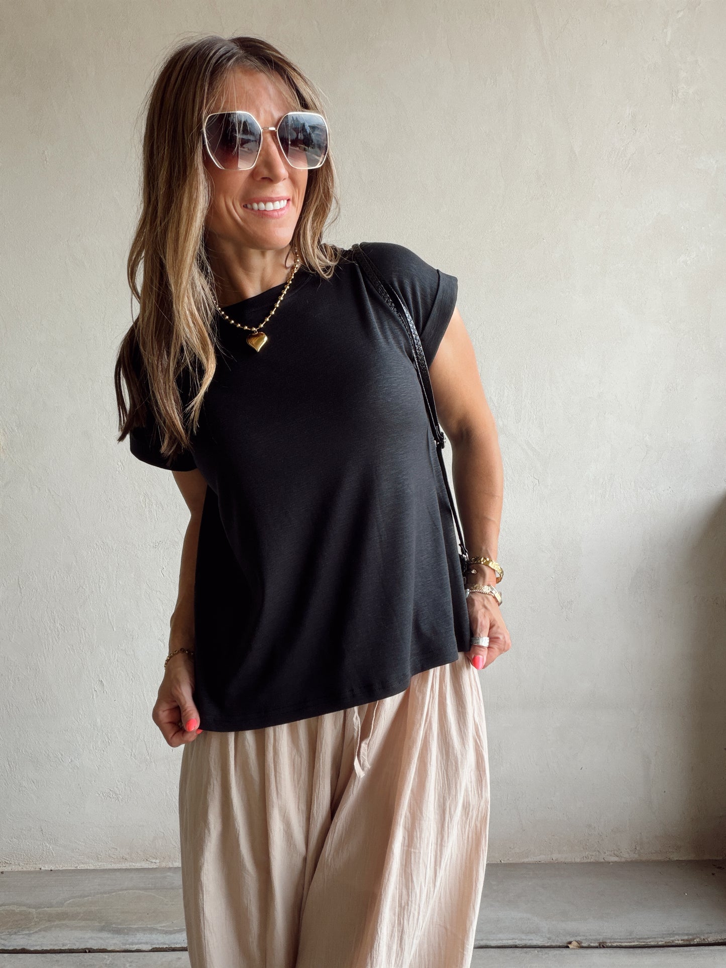 Lindsay Knit Top in Black