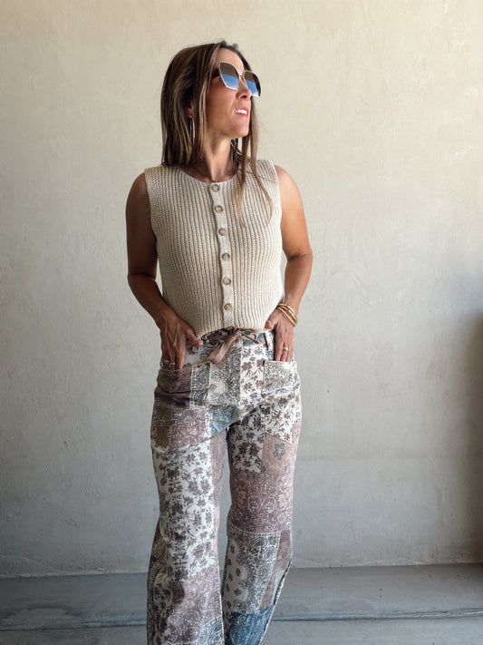 Hadley Quilted Drawstring Barrel Pants