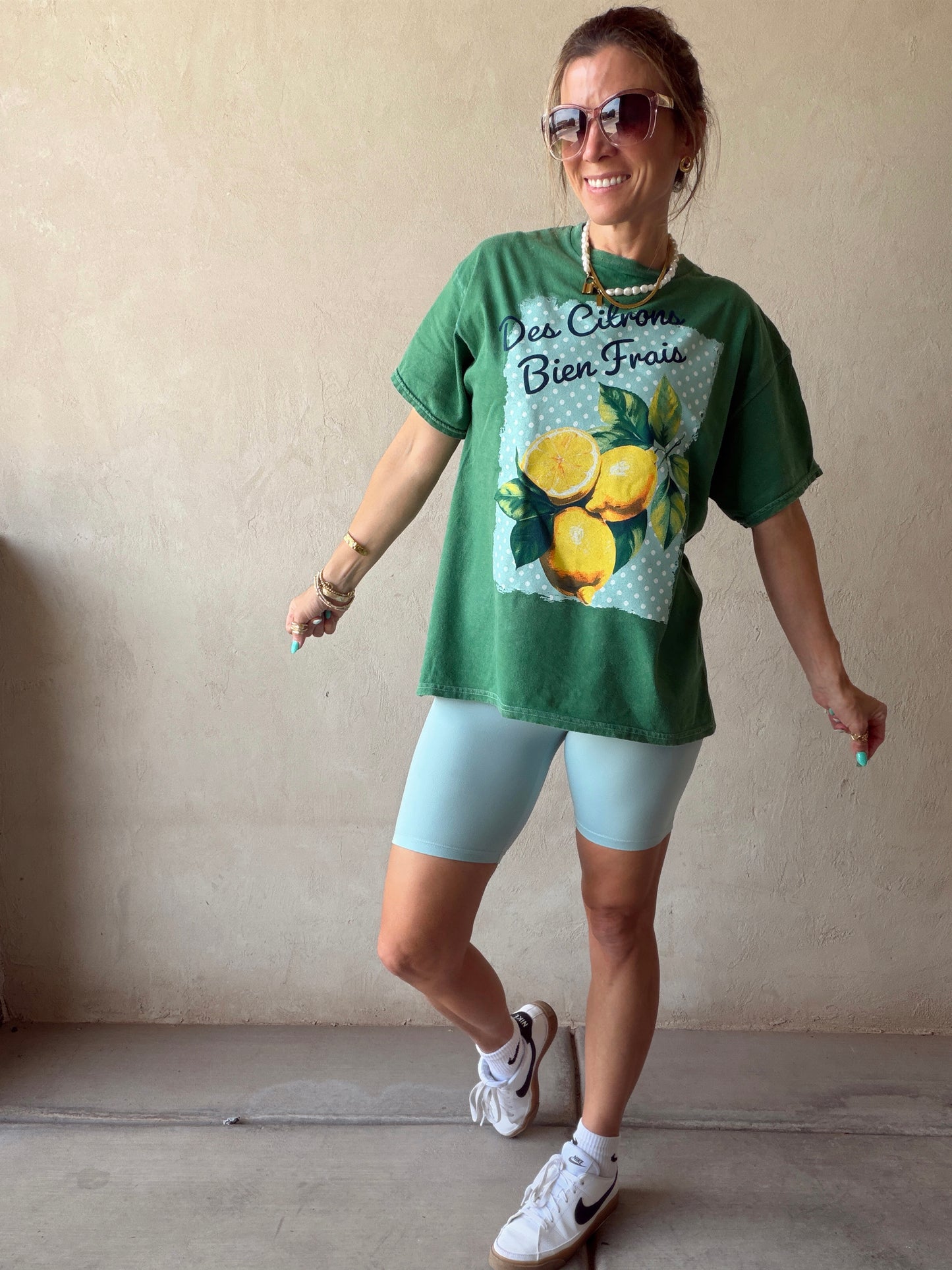 Lemon Tee in Mineral Washed Green