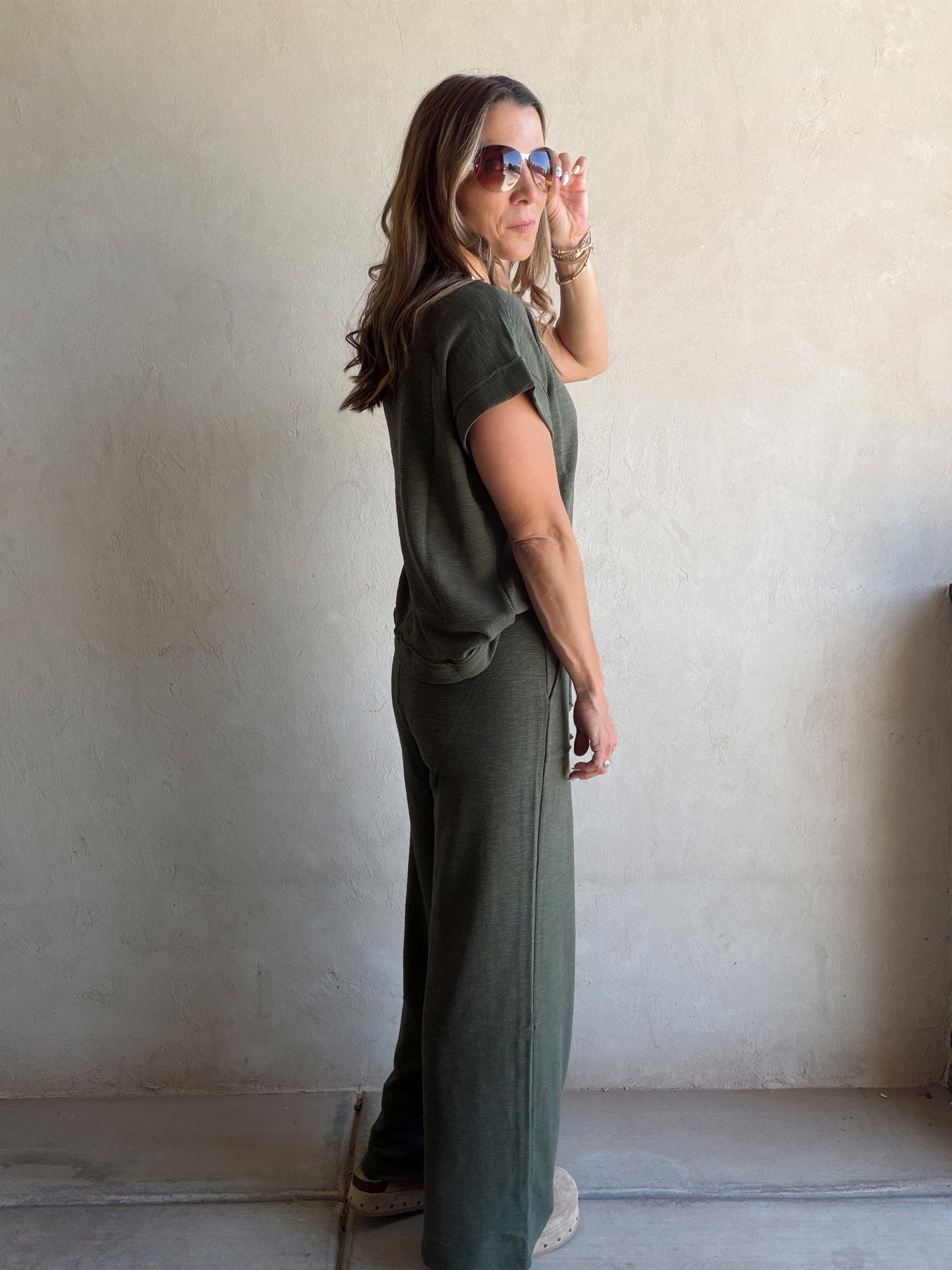 Vanessa Set in Army Green