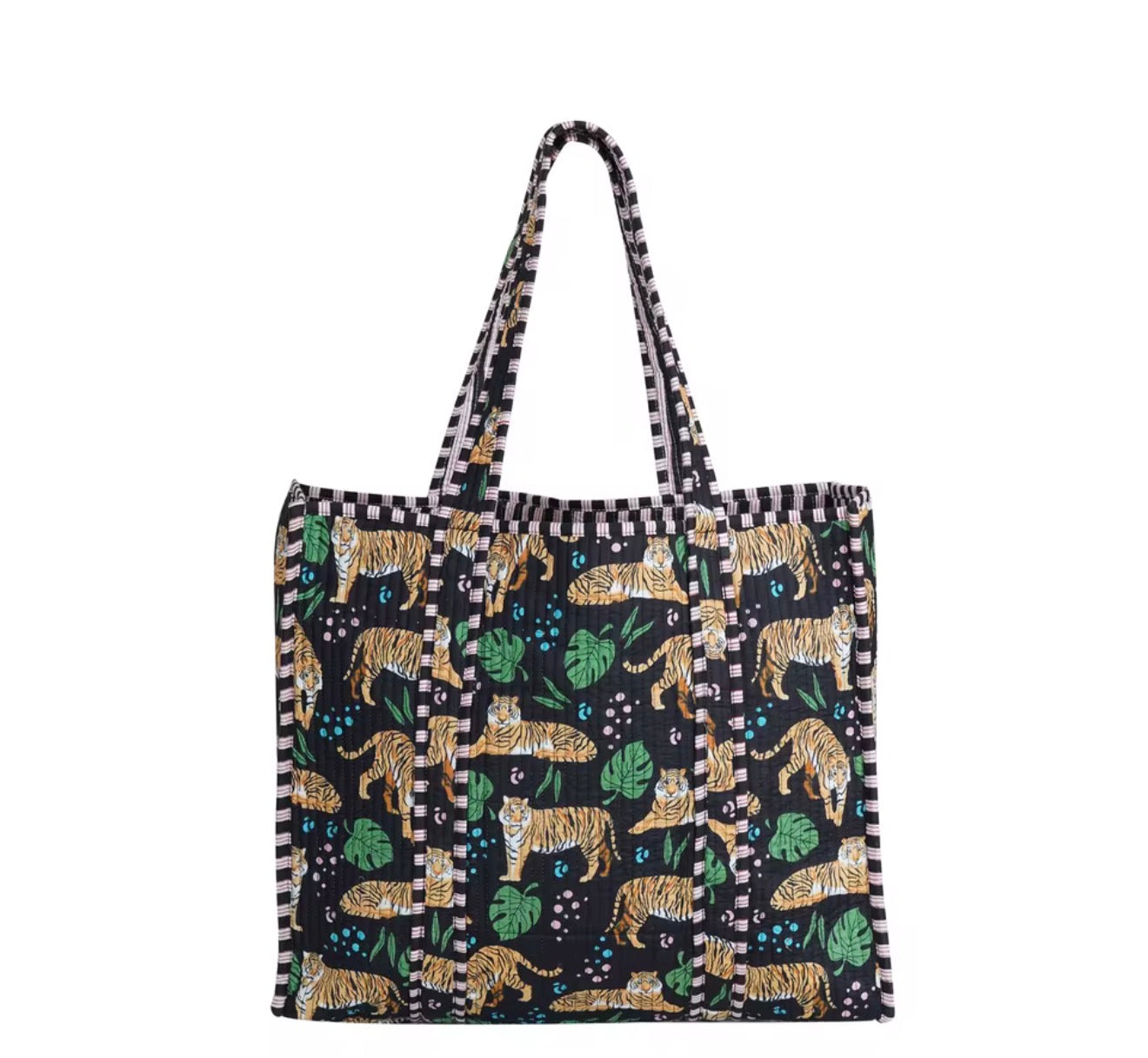 PREORDER | Mindee Quilted Bag – Black Tiger | Ships Mid-October