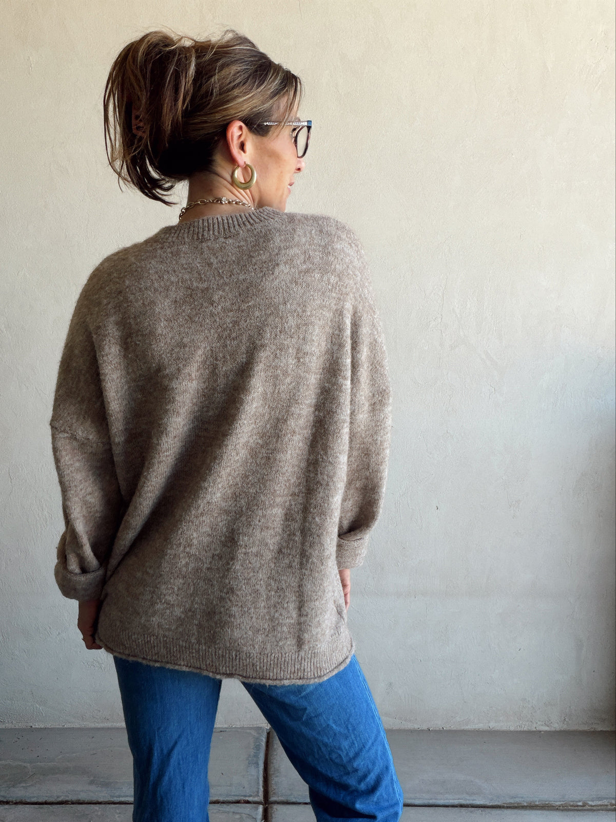 Mallory Mallard Duck Sweater in Beige