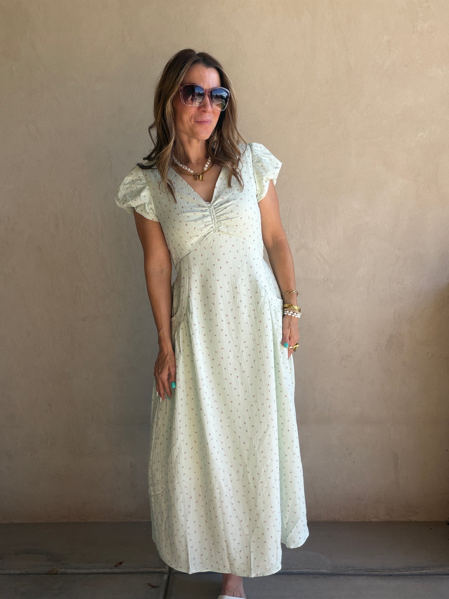 Cassandra Dress in Mint