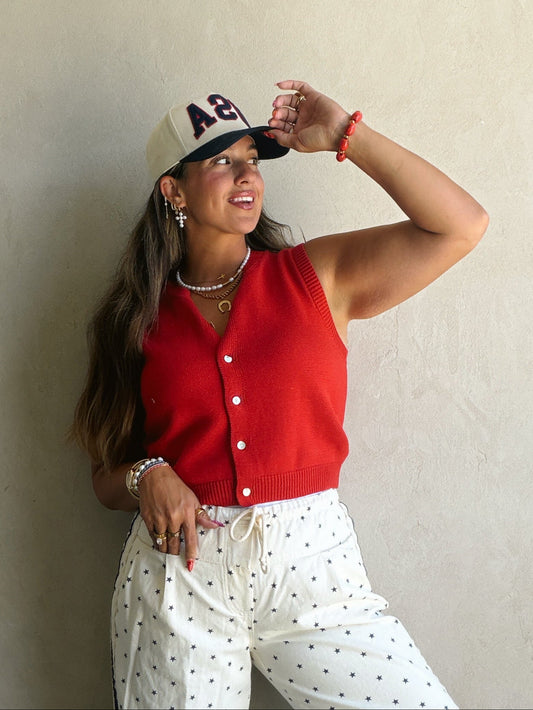 Elizabeth Tank in Red