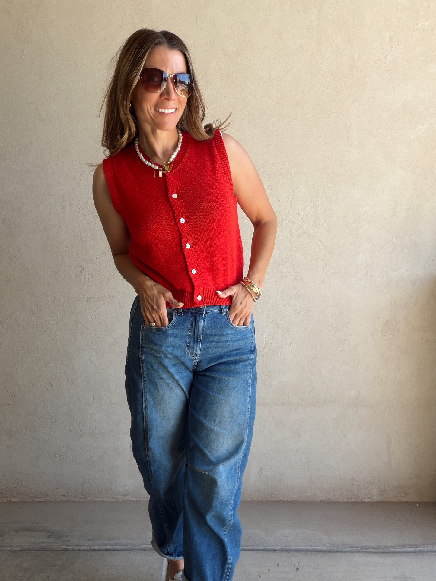 Elizabeth Tank in Red