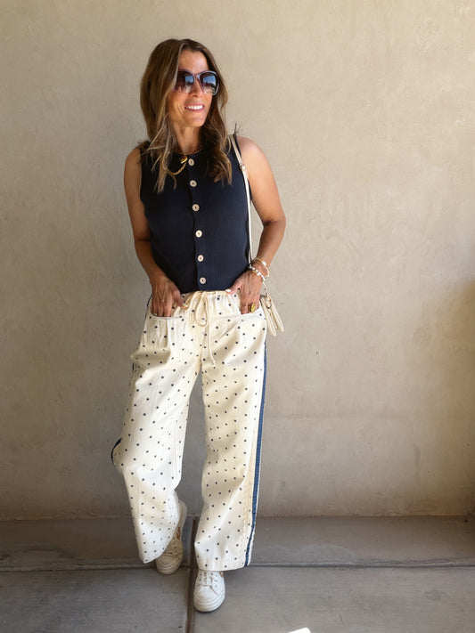 Alana Star Pants in Cream