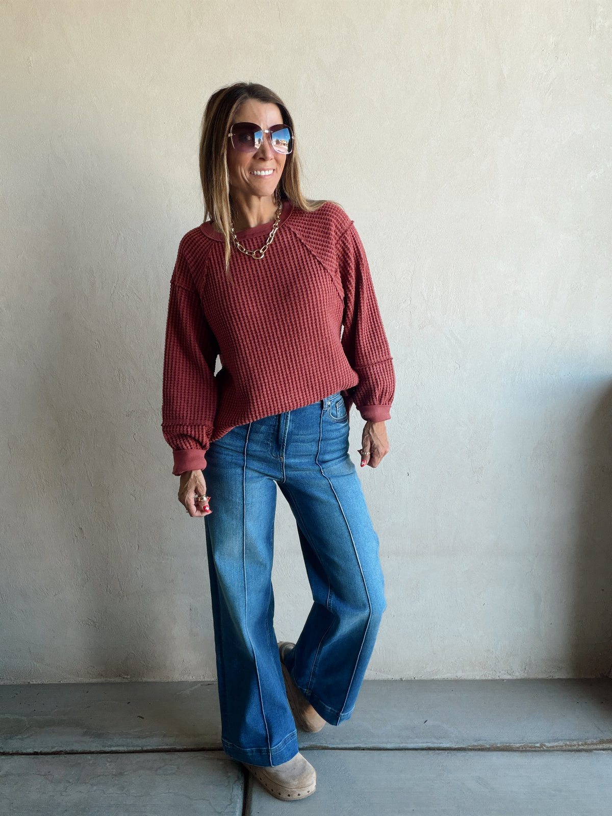 Adalyn Pullover in Burgundy