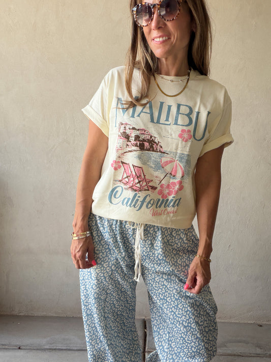 Mallory Pants in Blue & White