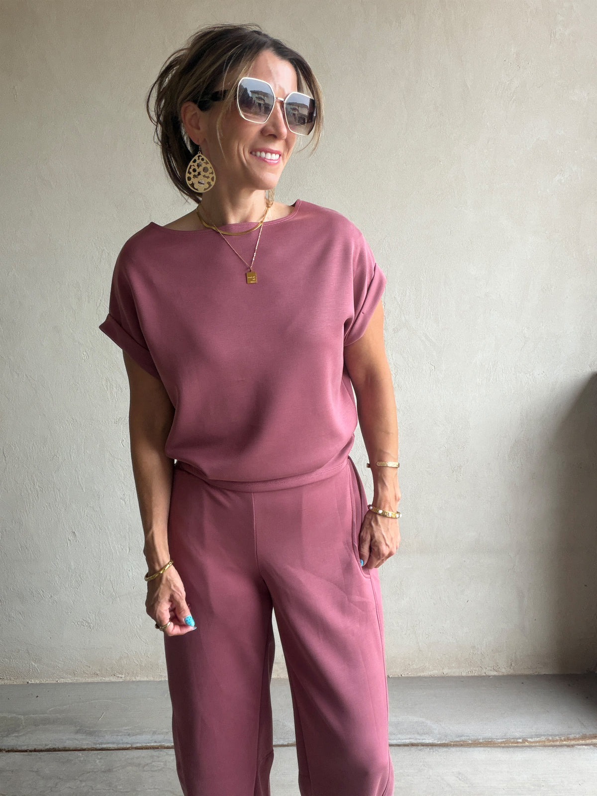 Keri Set in Dusty Rose