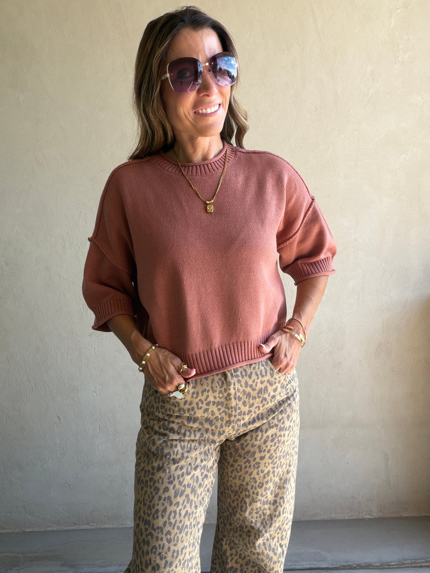 Annie Sweater in Muted Mauve