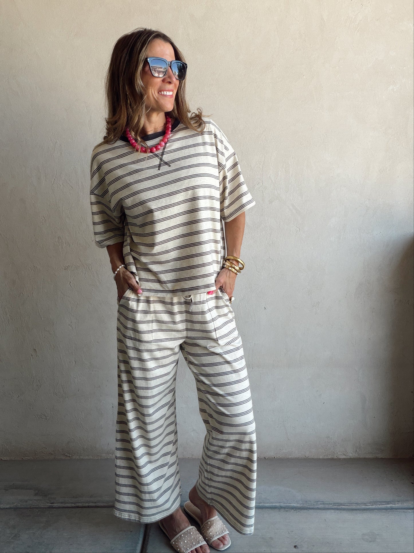 Josie Set in Oatmeal & Charcoal