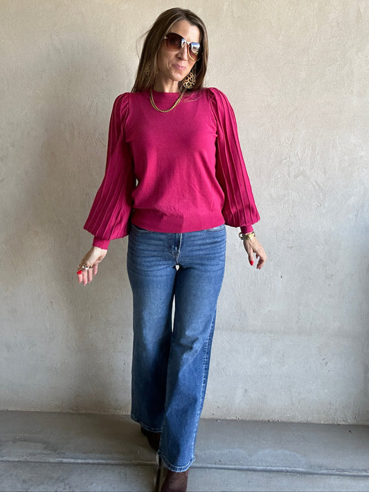 Michelle Sweater in Fuchsia