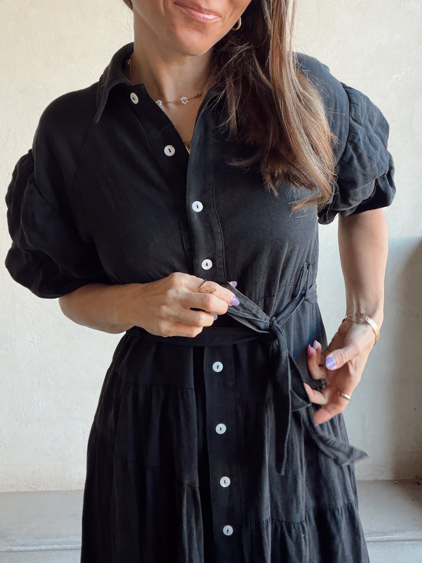 Brookie Maxi in Mineral Washed Black