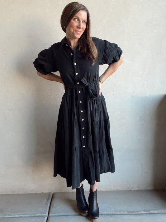 Brookie Maxi in Mineral Washed Black