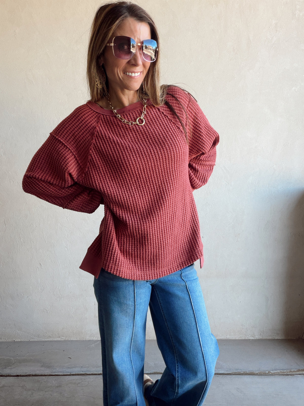 Adalyn Pullover in Burgundy