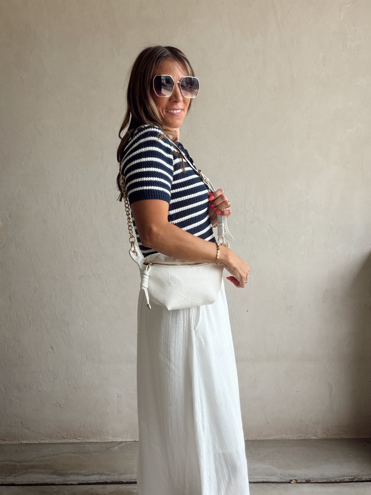 Betty Crossbody Bag in White