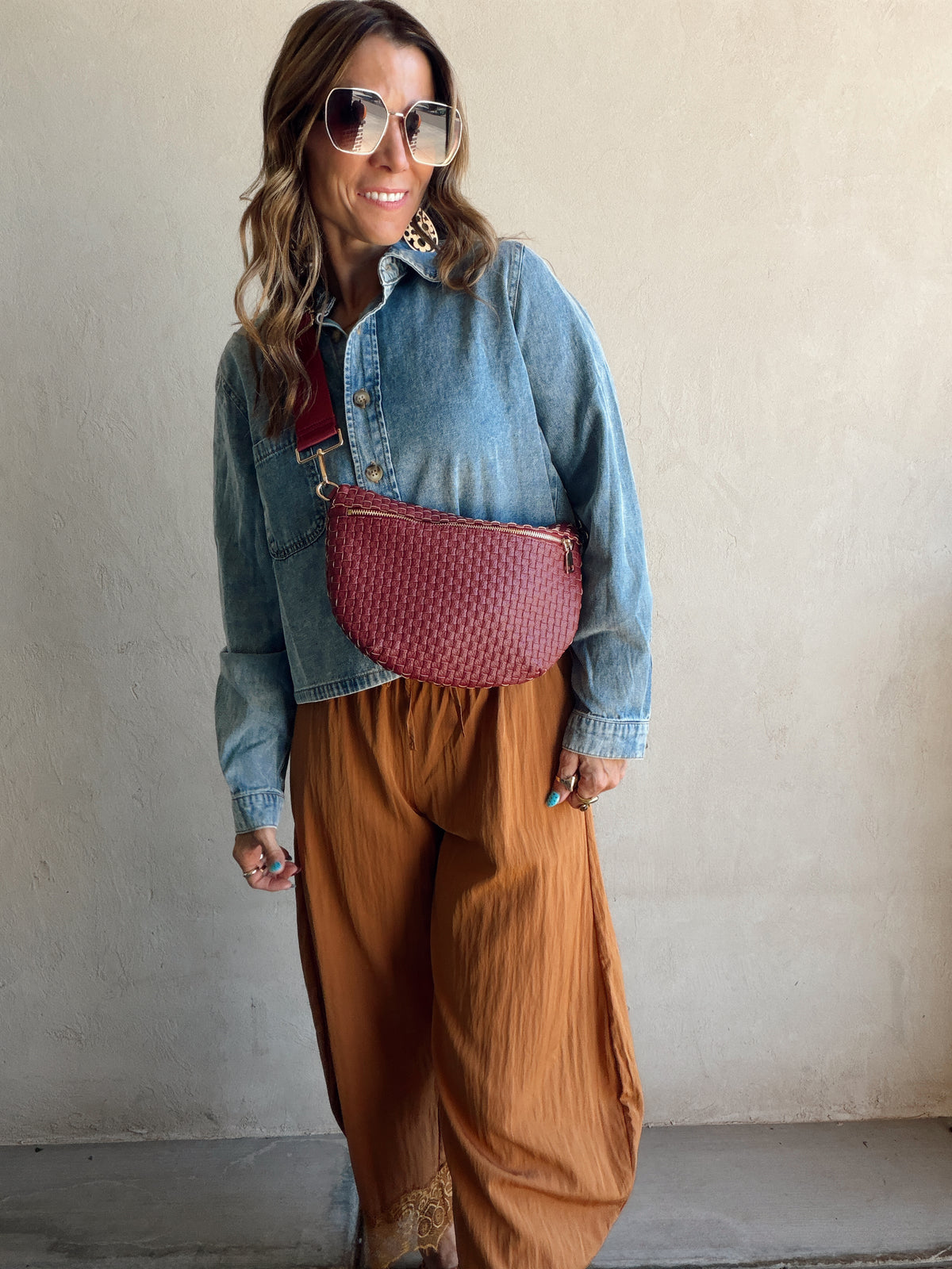 Betty Crossbody Bag in Raspberry