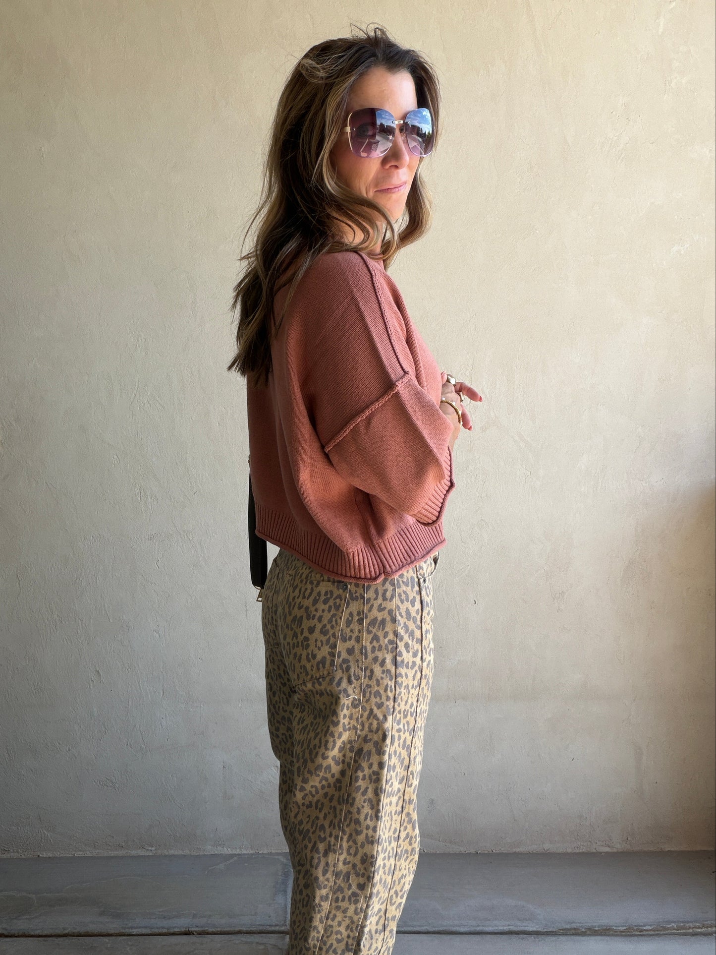Becca Leopard Barrel Pants