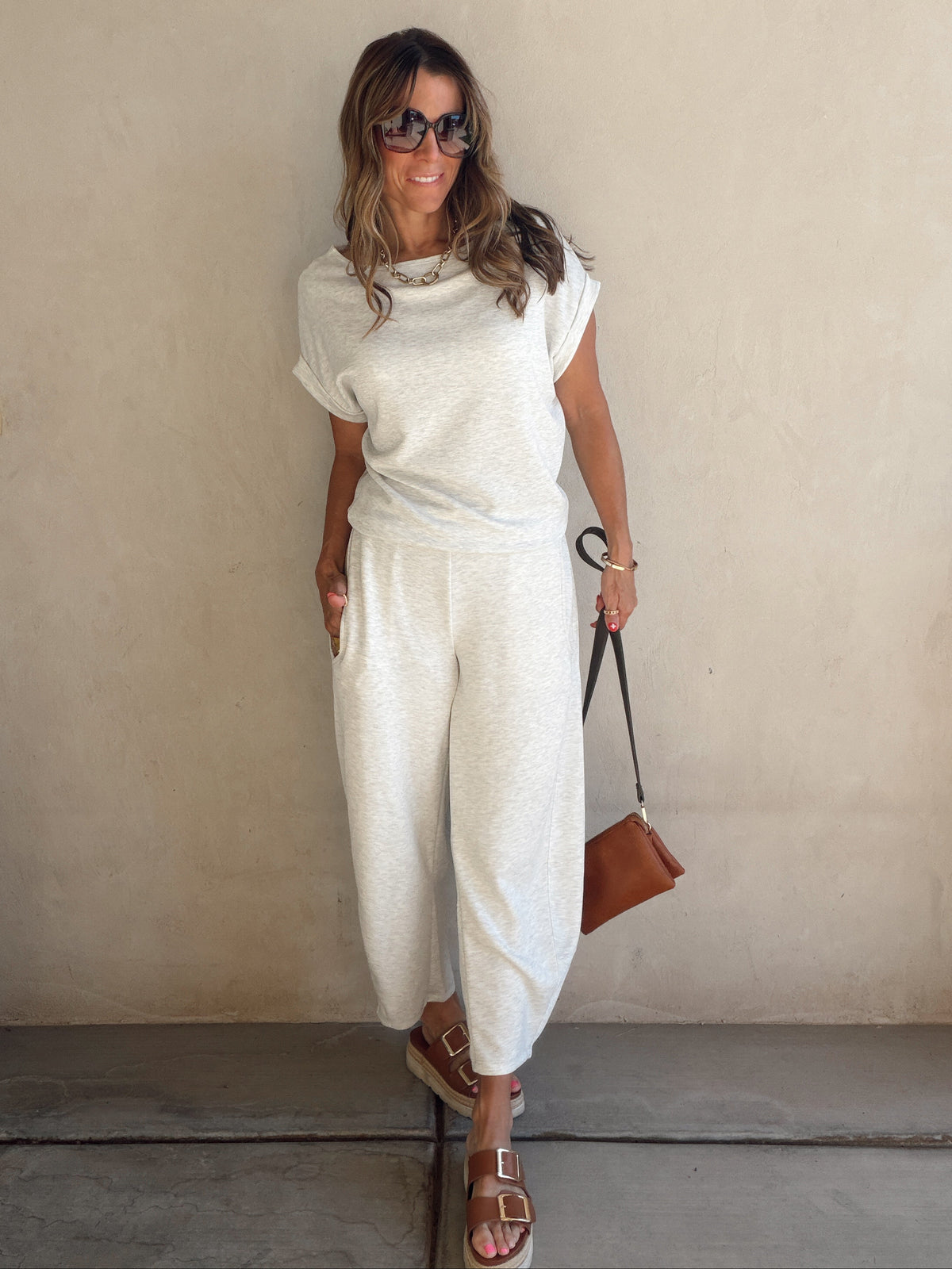 Keri Set in Light Heathered Gray