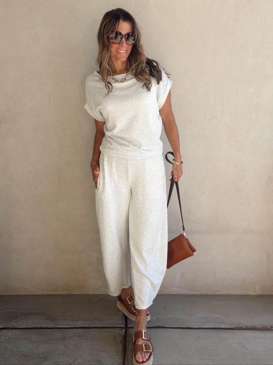 Keri Set in Light Heathered Gray