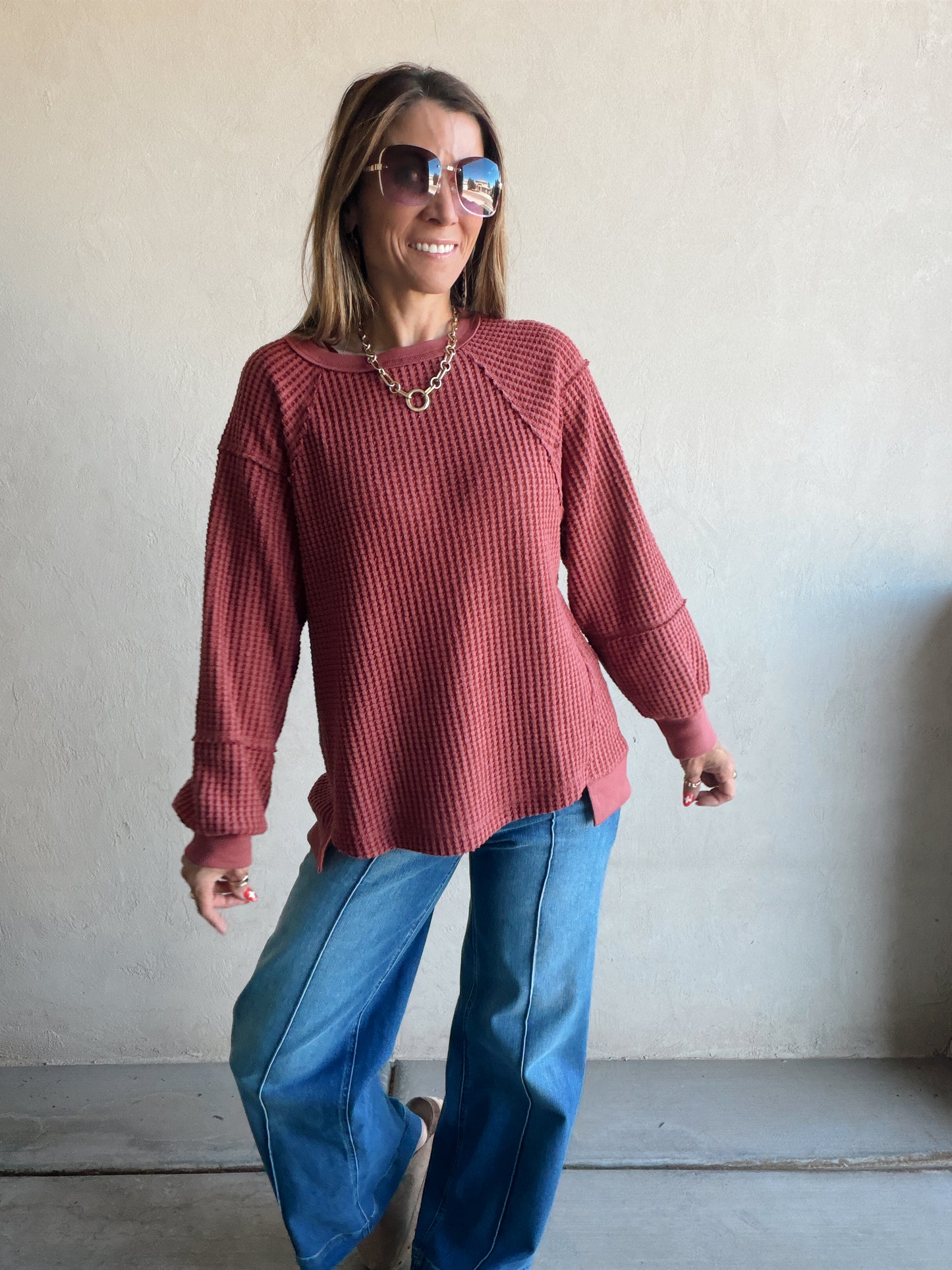 Adalyn Pullover in Burgundy