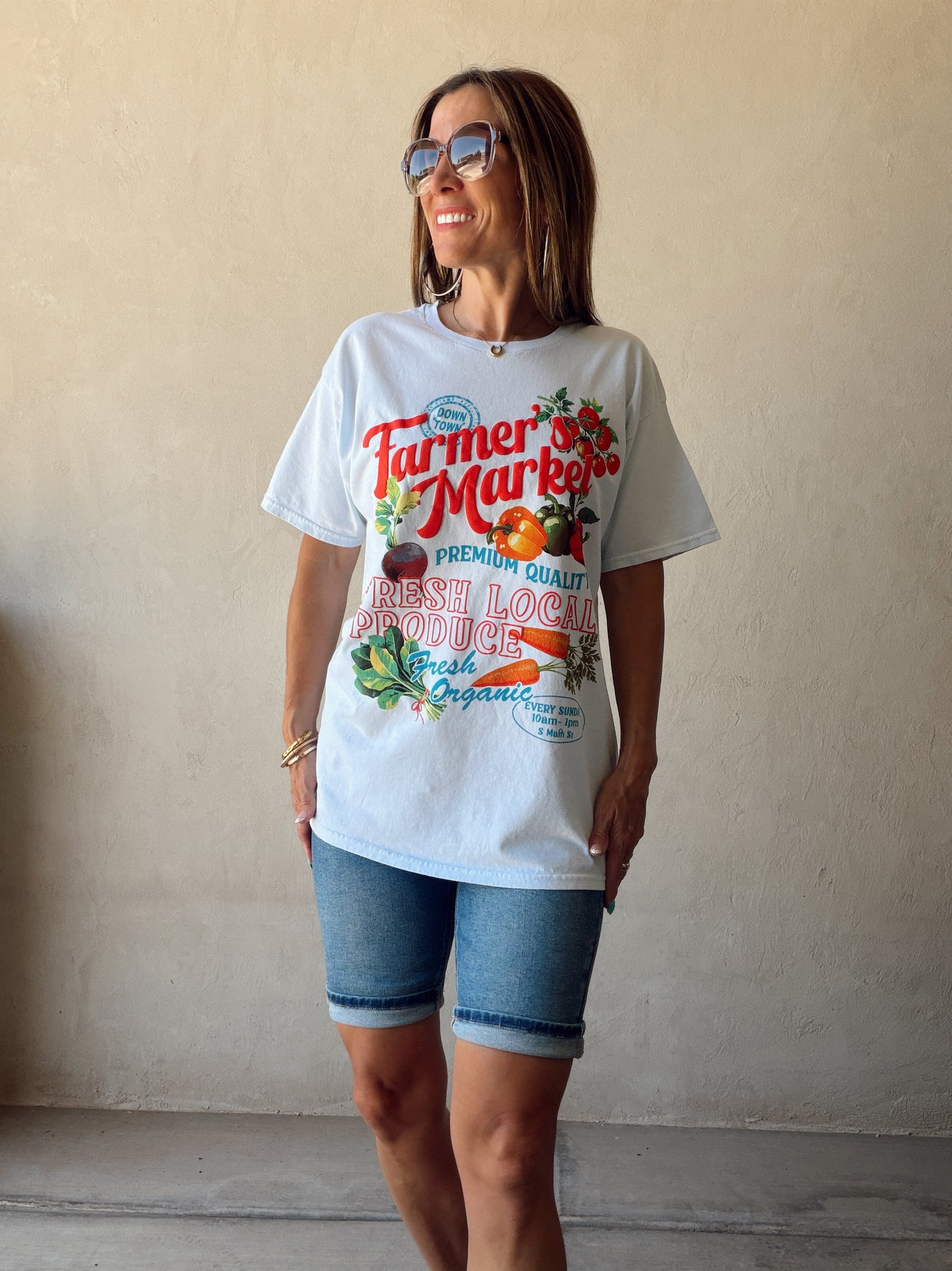 Farmer’s Market Tee in Sky Blue