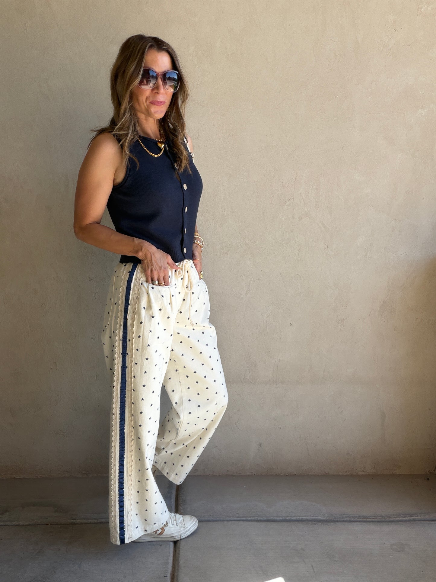 Alana Star Pants in Cream
