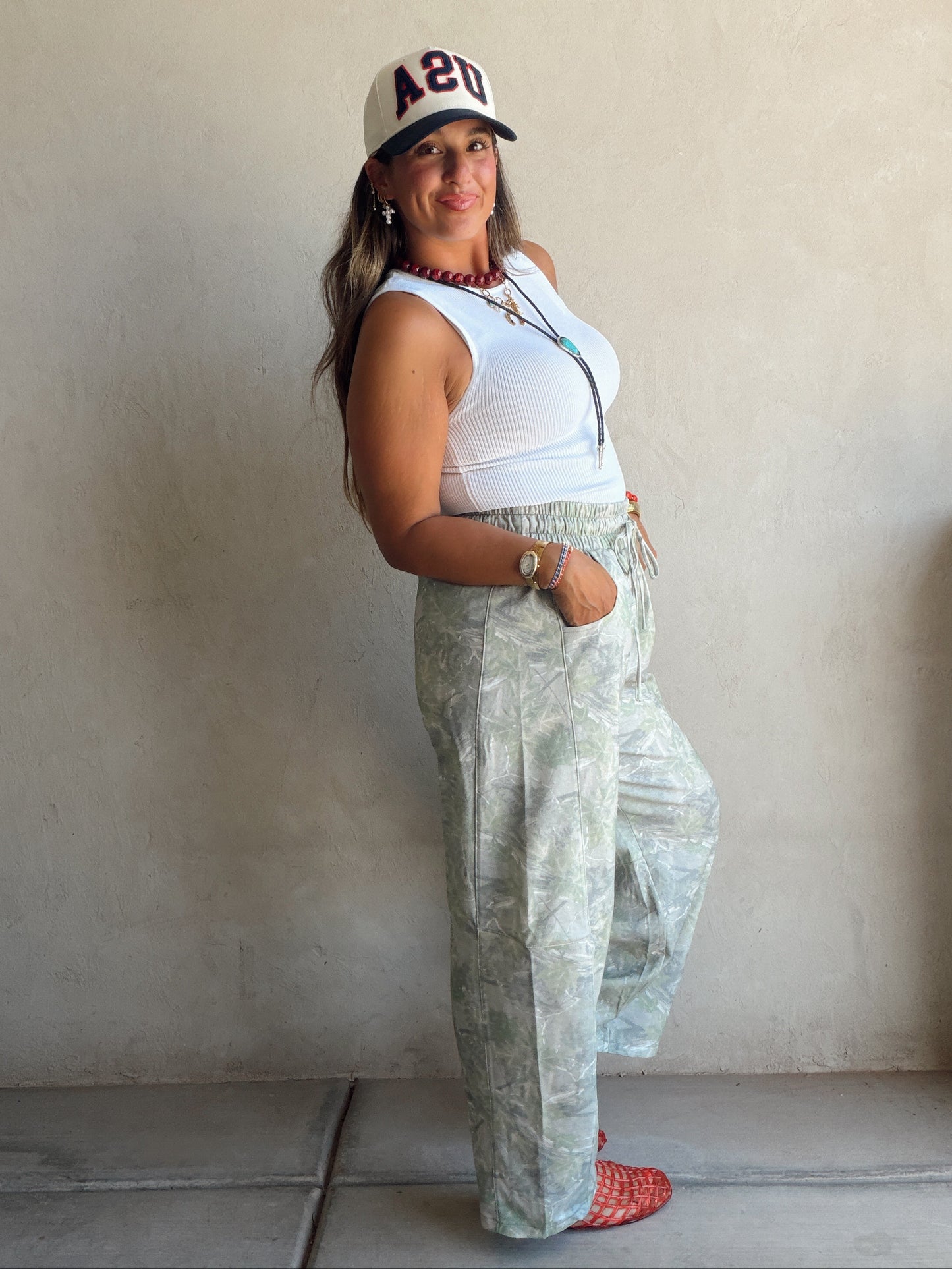 Macie Barrel Camo Sweats