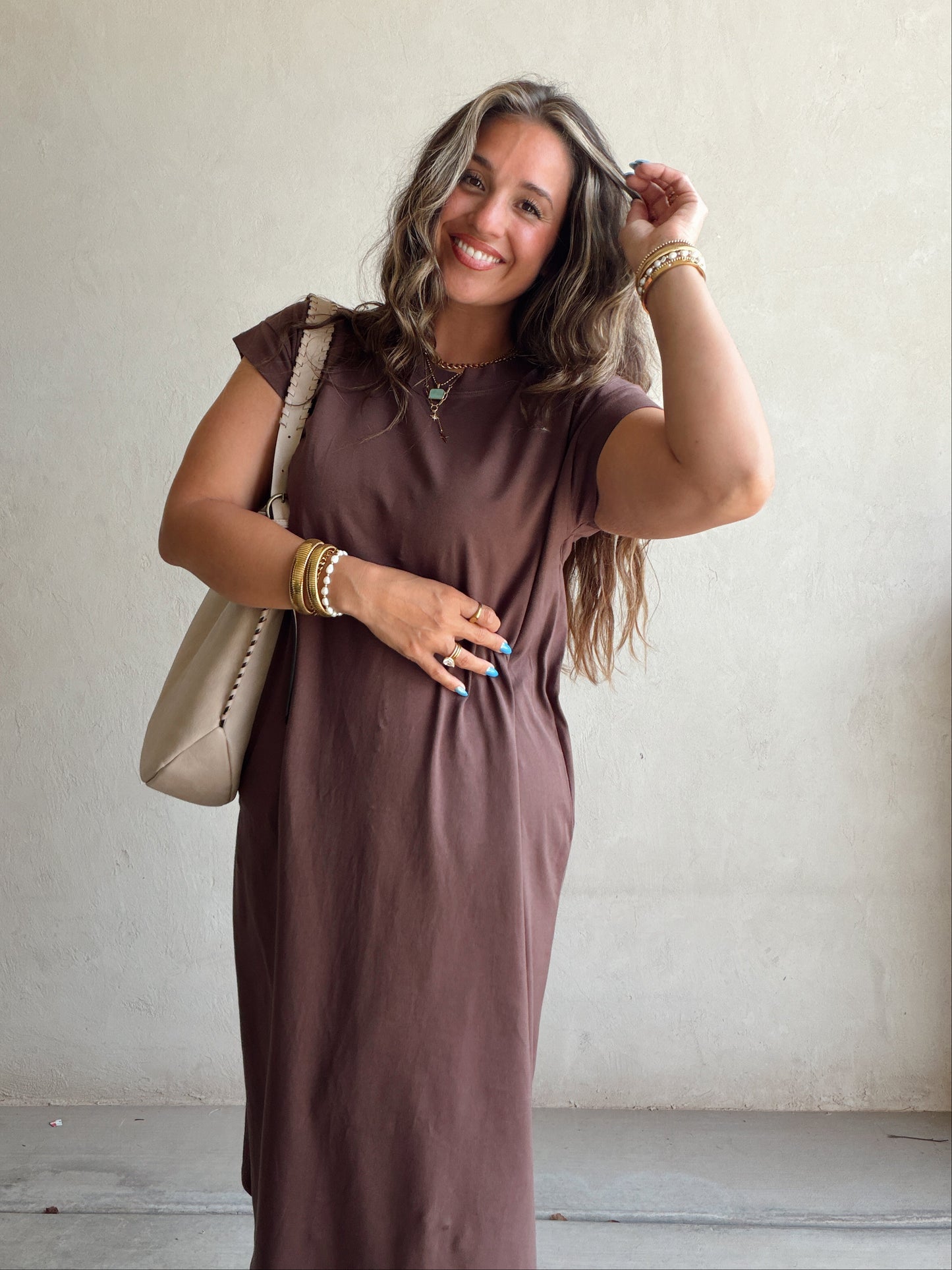 Mindi Dress in Brown