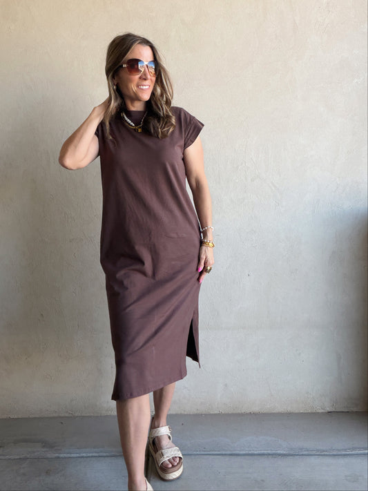 Mindi Dress in Brown
