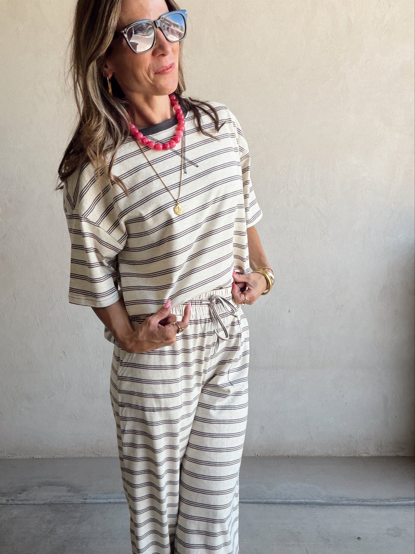 Josie Set in Oatmeal & Charcoal