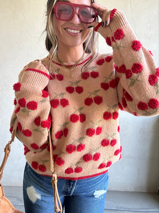 Cherry Sweater in Camel