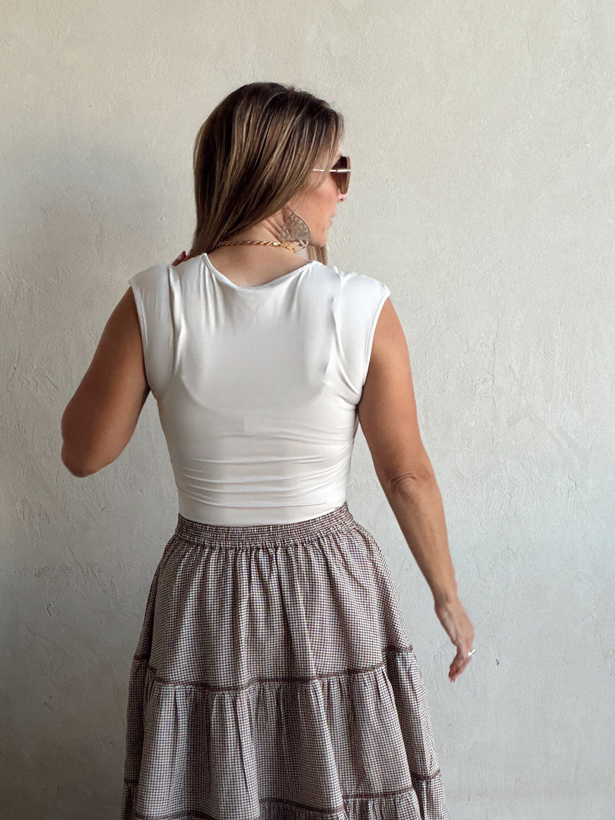 Talia Scoop Neck Tank in Sand