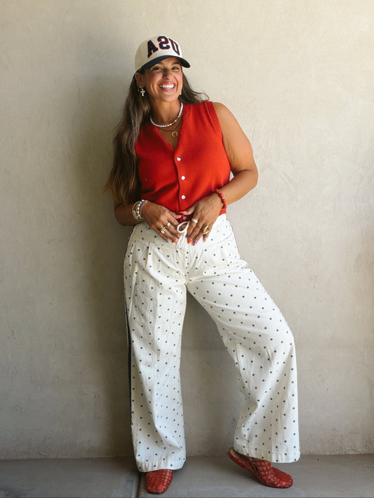 Alana Star Pants in Cream