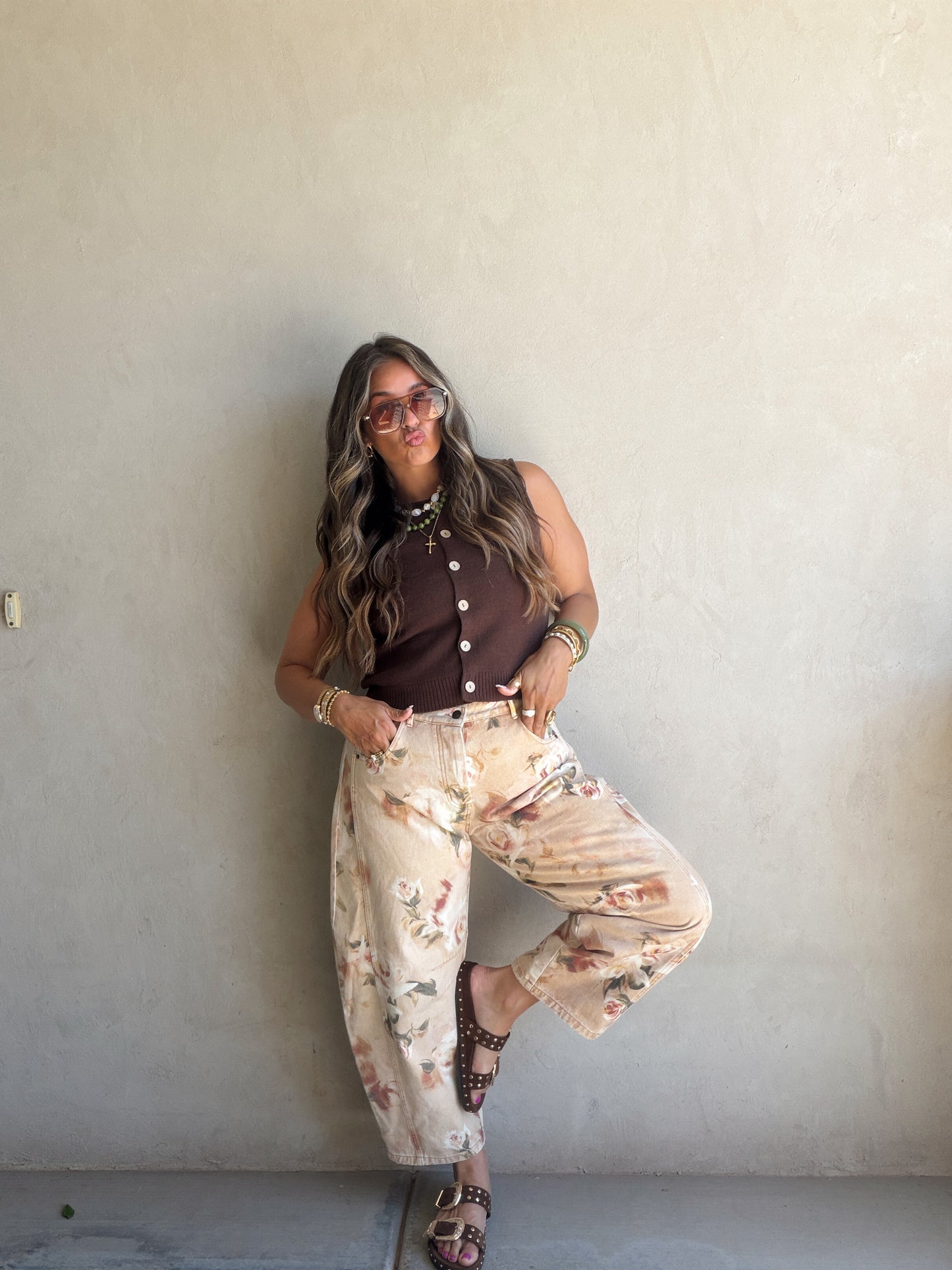 Vera Floral Barrel Jeans