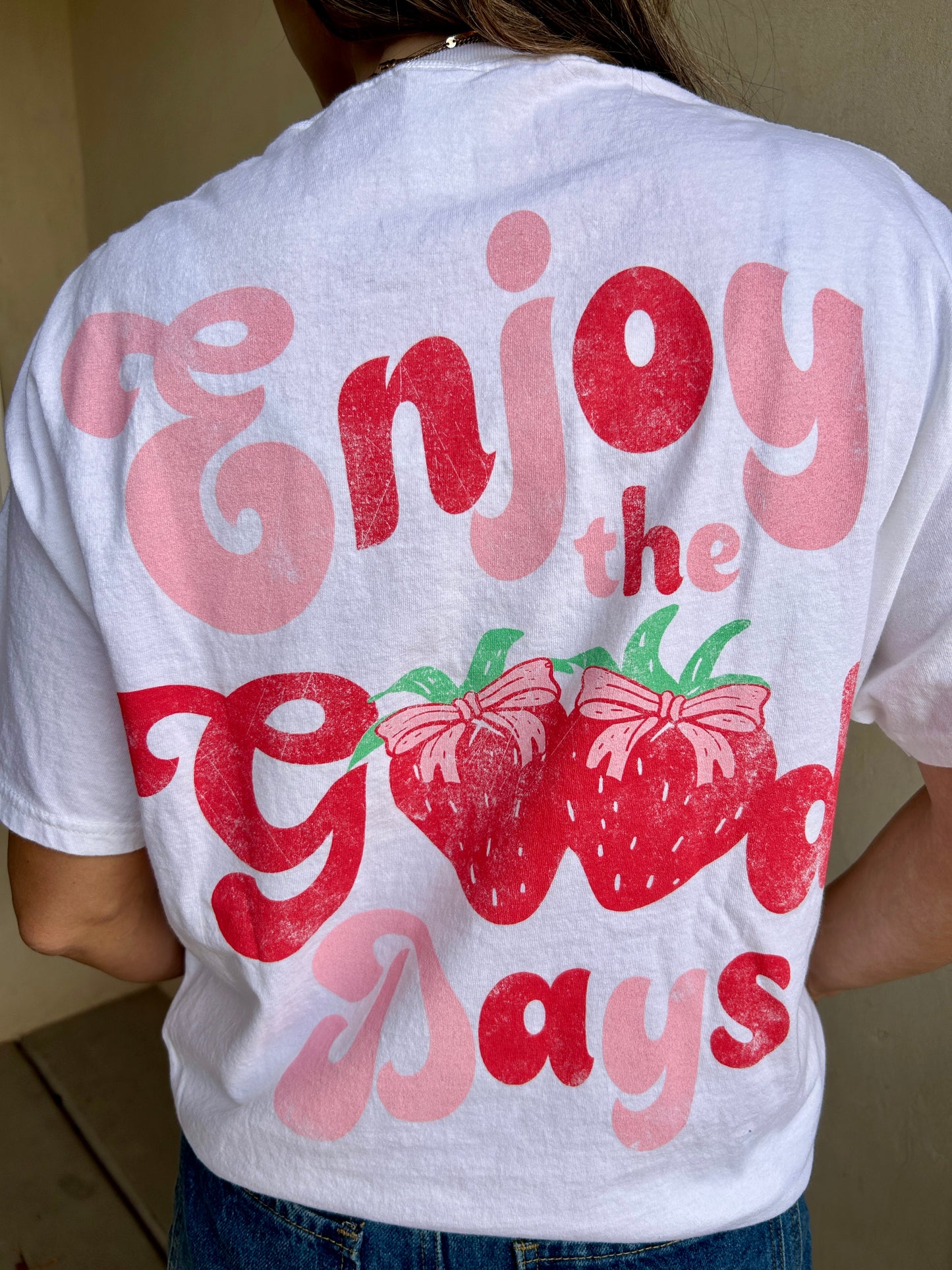 Enjoy the Good Days Tee in White