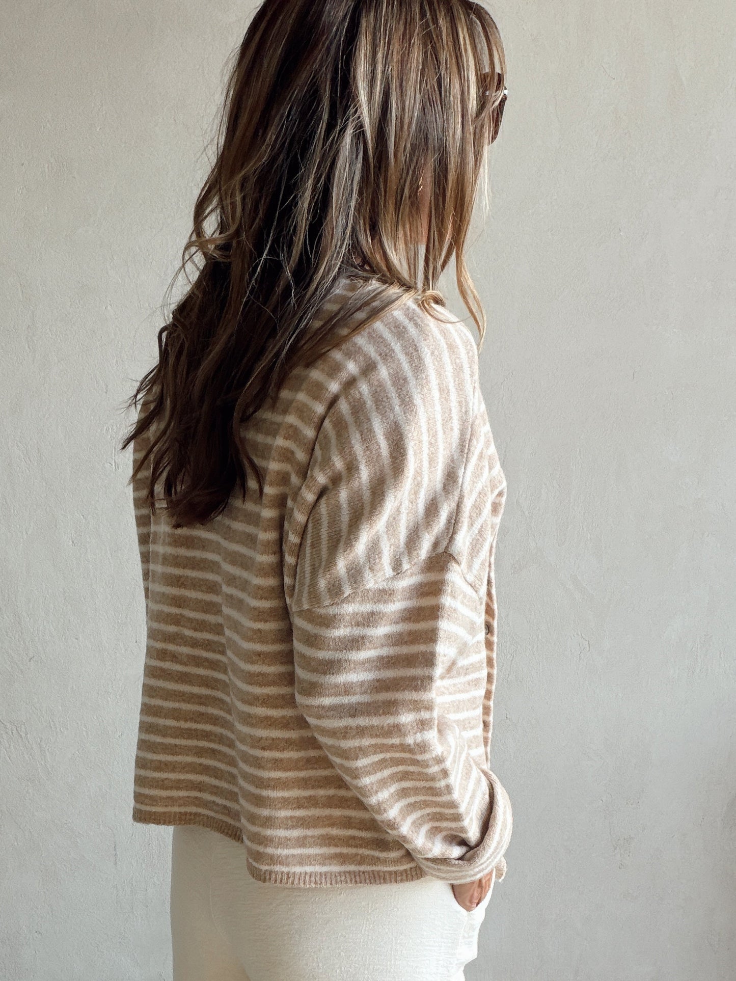 Bridget Cardigan in Light Mocha