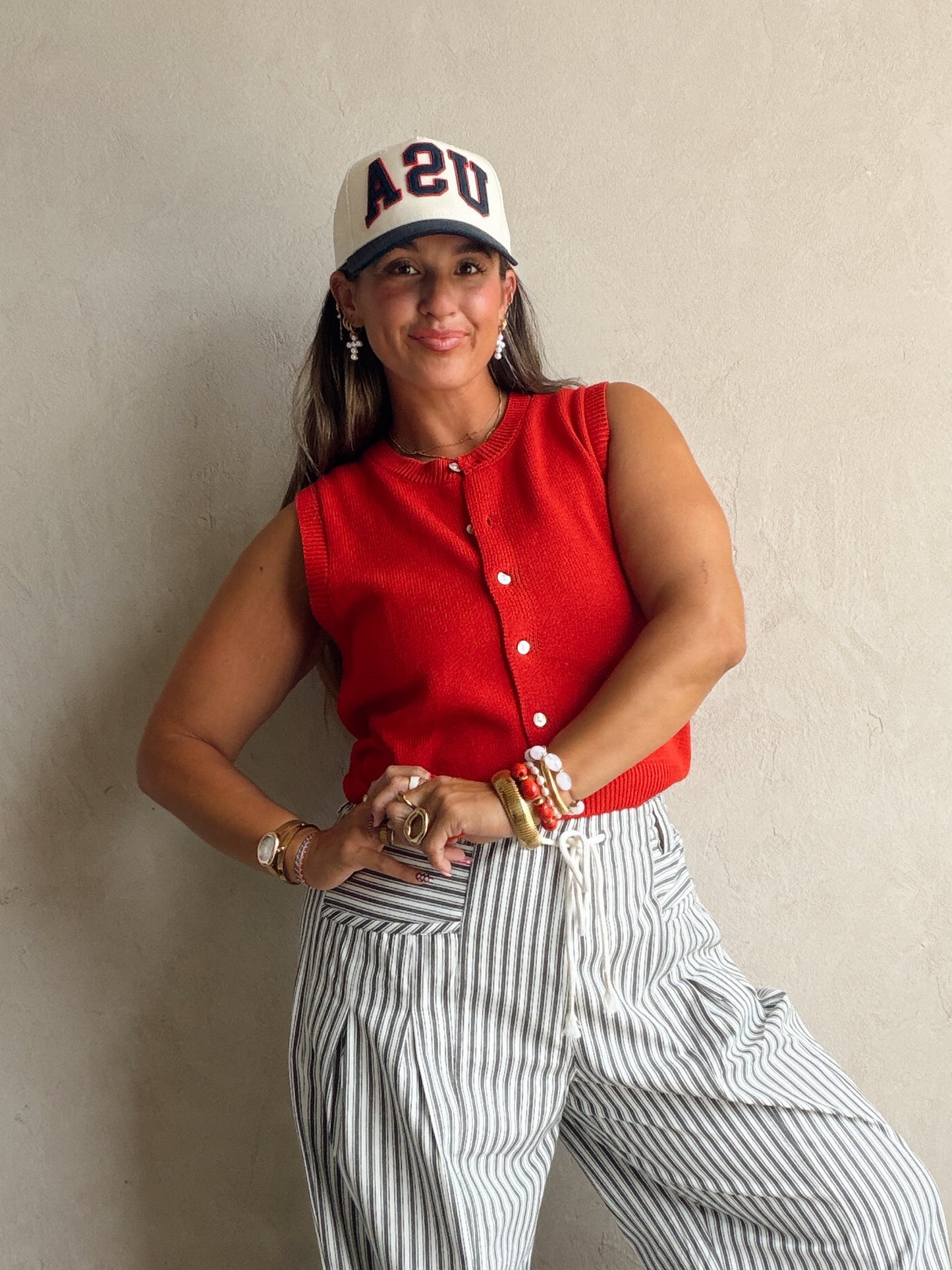 Elizabeth Tank in Red