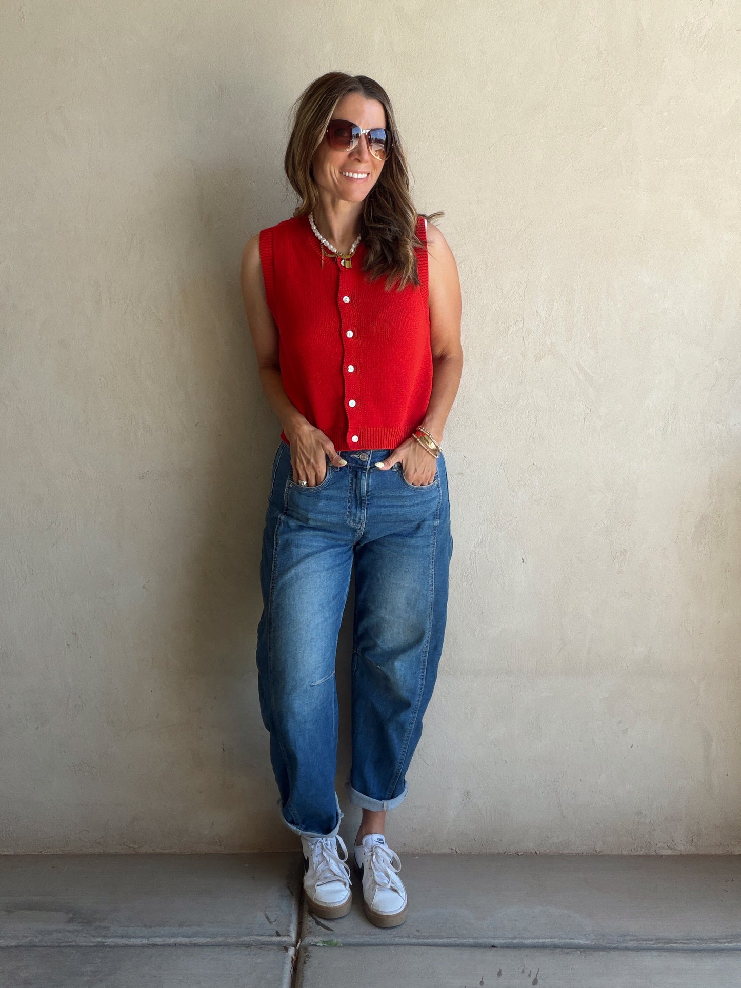 Elizabeth Tank in Red