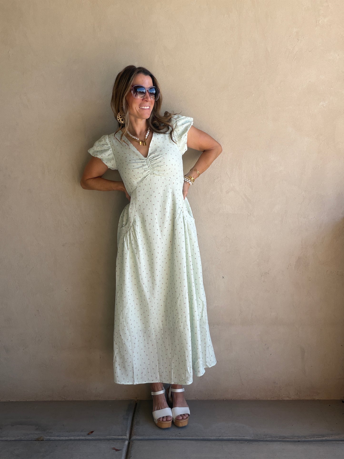 Cassandra Dress in Mint