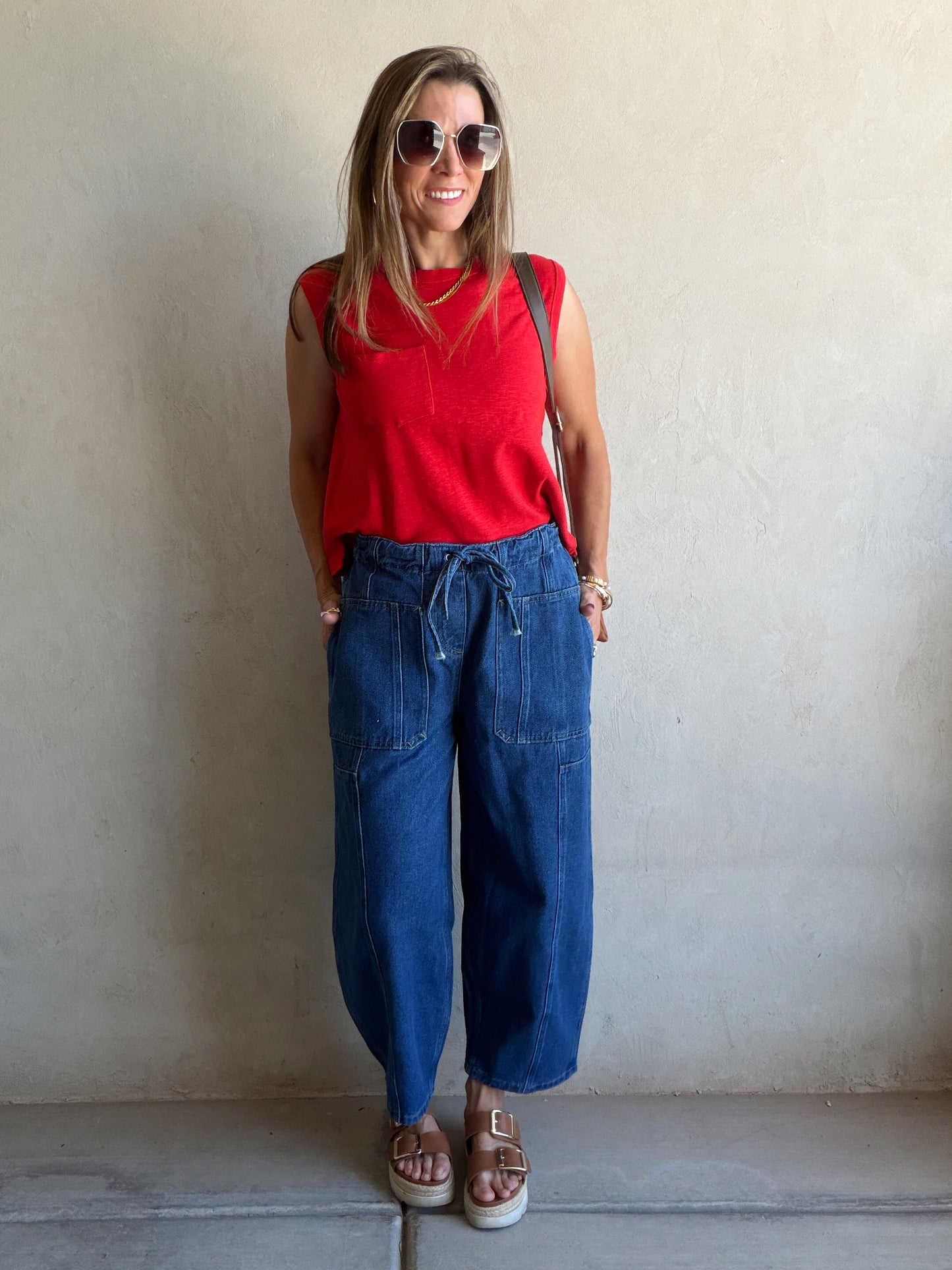 Kira Denim Pants in Dark Wash