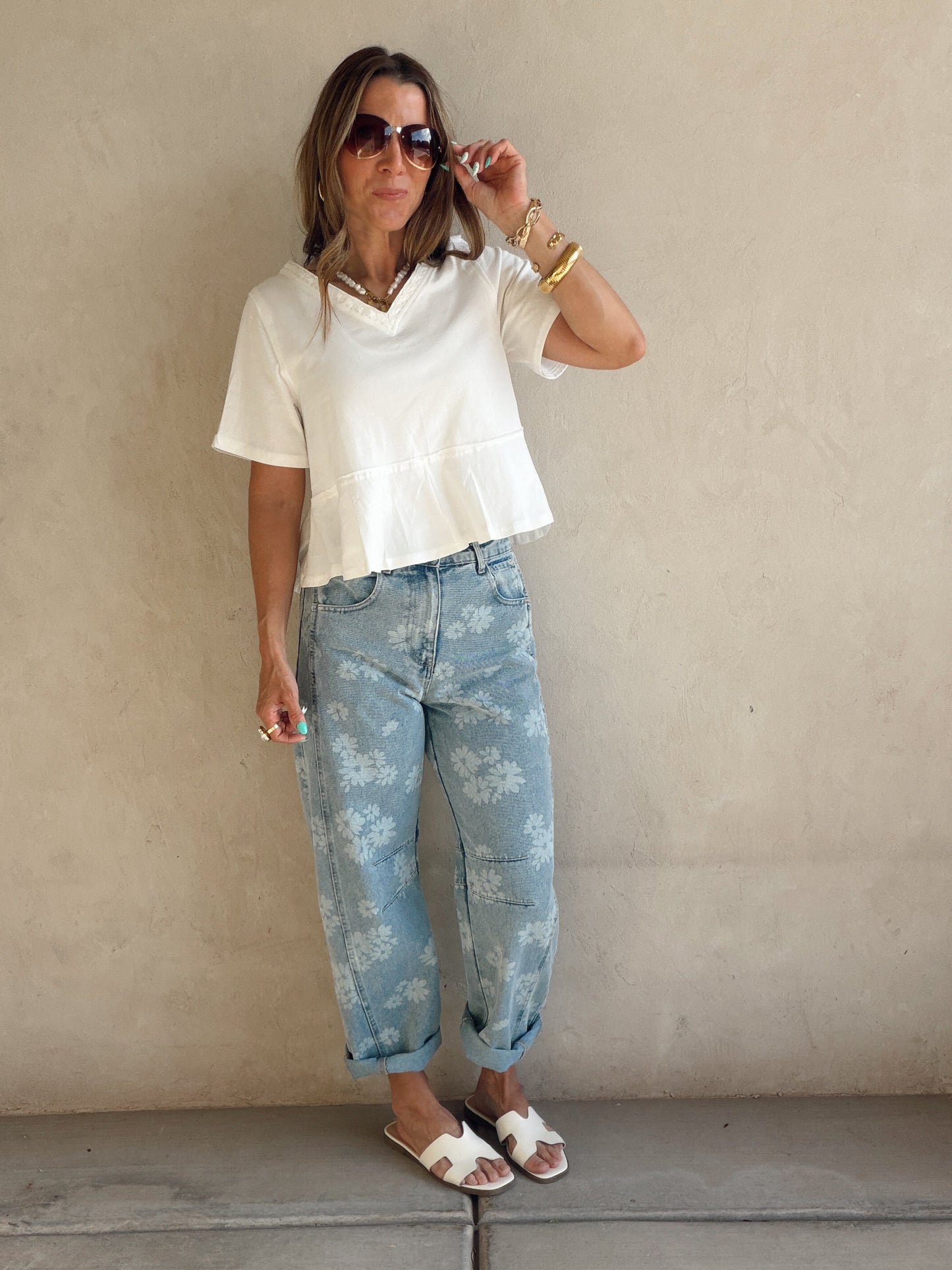 Wendy Tiered Top in White