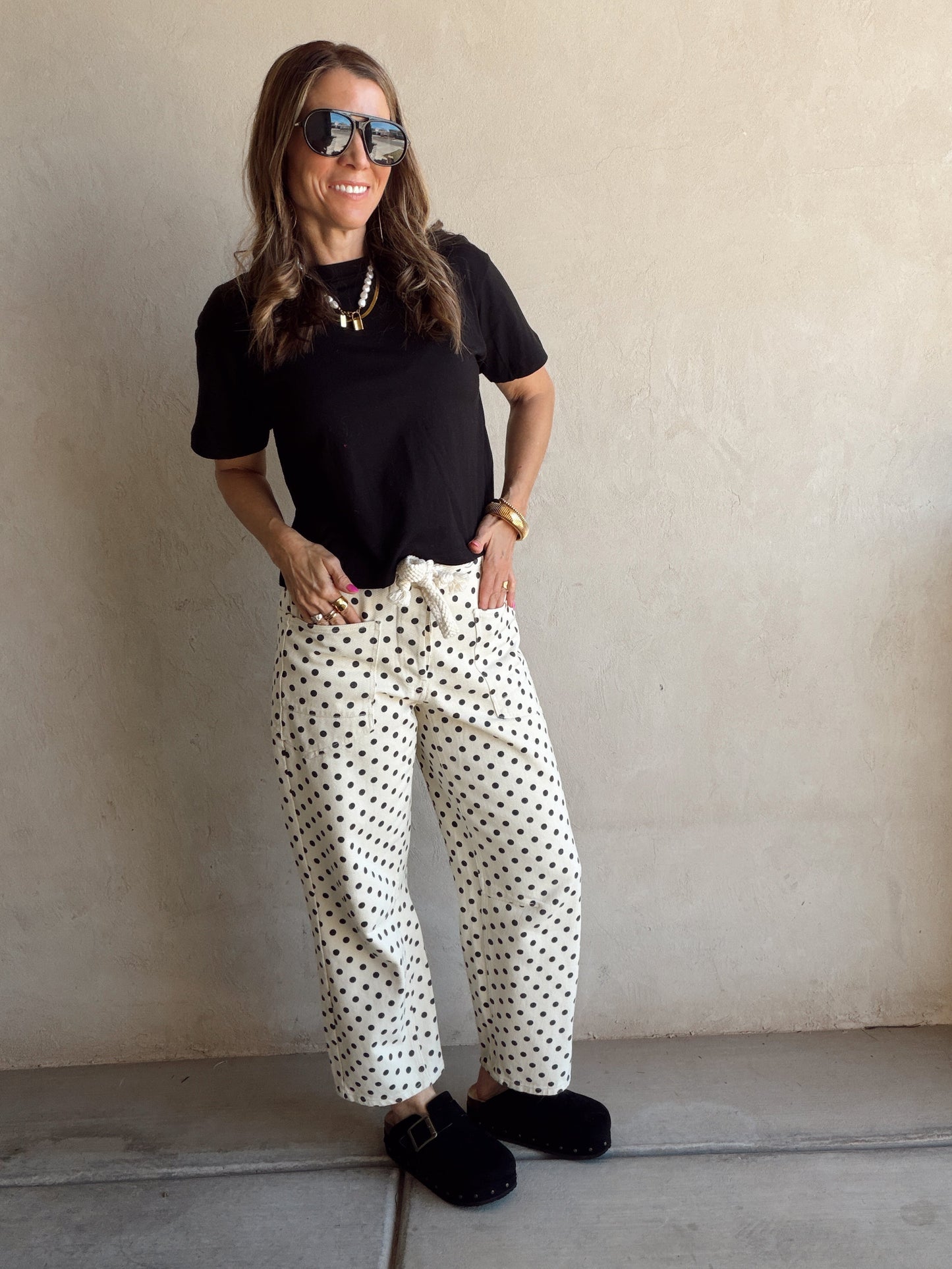 Ashley Cotton Tee in Black