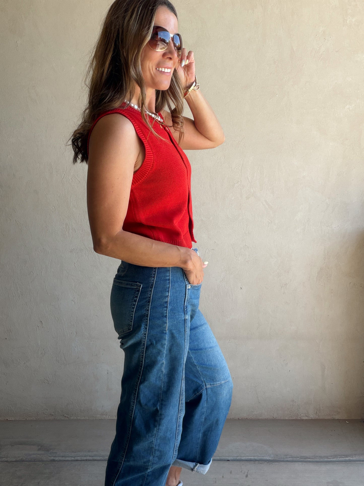 Elizabeth Tank in Red