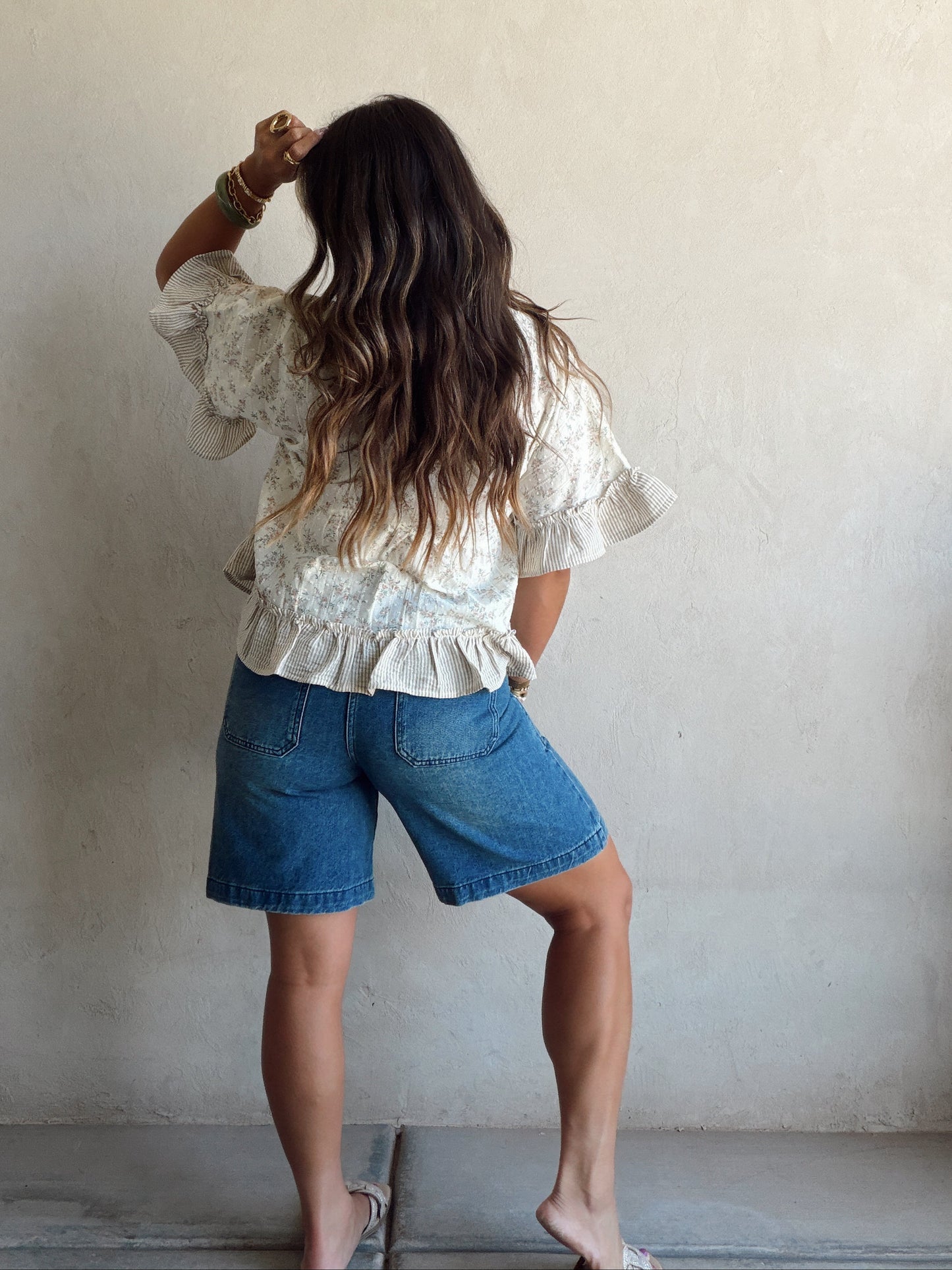 Hazel Ruffle Boho Top