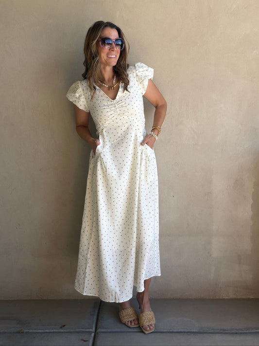 Cassandra Dress in Ivory