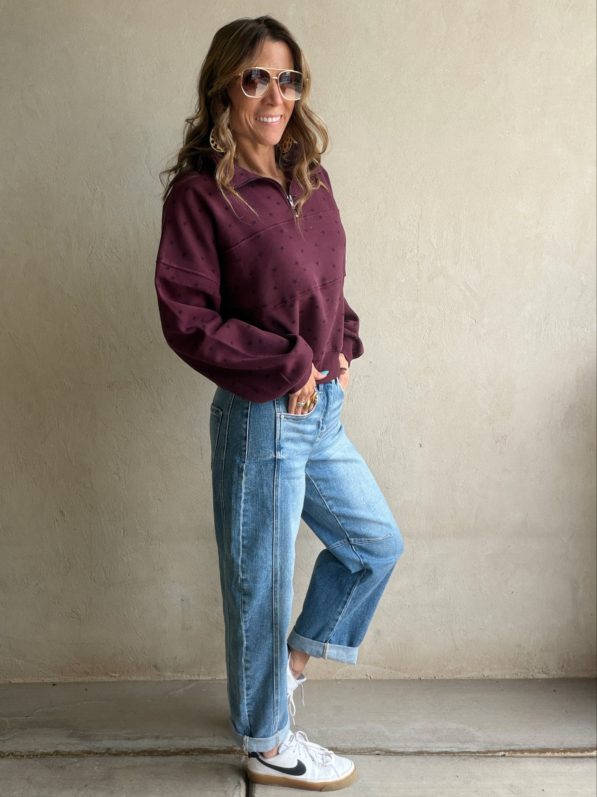 Lilly Medium Wash Barrel Jeans